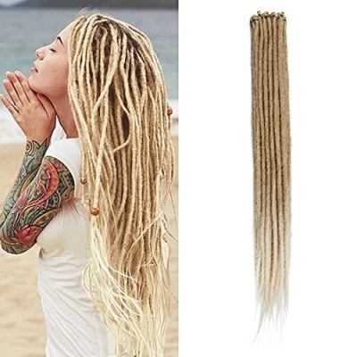 Image de Dsoar 20 Pouces Brins/Paquet Extensions de Dreadlocks Synthétiques Minces 0,6 cm Cheveux Tressés au Crochet Dreads Douces à Une Extrémité Style Hippie Reggae Hip Hop 61#