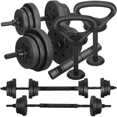 Image de Set d&#039;Haltères SPRINGOS 20 kg Haltères ajustables Kettlebell transformable Lot de 2 pièces