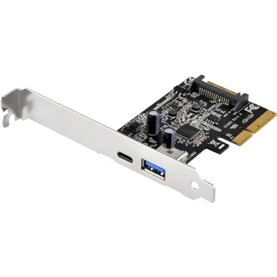 Image de SilverStone SST ECU03 SuperSpeed 1x USB 3.1 Type C, A Carte PCI E Express Gen 2.0 2x, 10Gbps, support profile bas