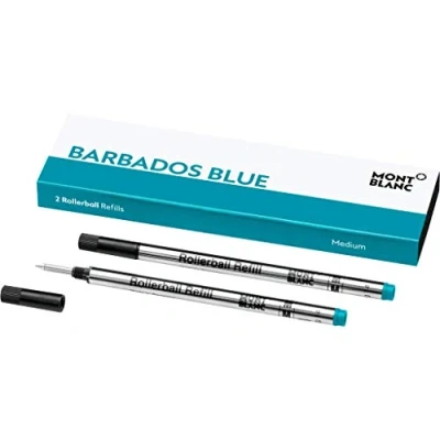 Image de Montblanc 106932 Recharge pour Stylo Rollerball 2x Barbados Blue Bleu Turquoise M Taille Medium
