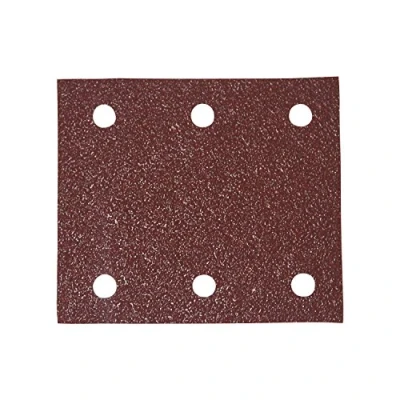 Image de Makita P 33130 Hook&amp;Loop Feuilles abrasives 1/4 Perforé 150G, Multicolore, Grains 150 Lot de 10