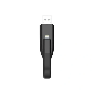 Image de Emtec Clé USB 3.0 (3.1) T500 iCobra V2 32Go OTG Dual A / Lightning pour Smartphone et Tablette avec fonction de charge Design ergonomique Souple