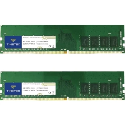 Image de Timetec Hynix IC Module de mémoire RAM pour Serveur sans Tampon ECC 1,35 V UDIMM (2666Mhz 16GB(2x8GB))