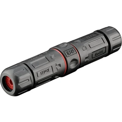 Image de Goobay 79566 Connecteur/raccord modulaire RJ45 d’extérieur (IP68) CAT 6 étanche à l’eau et la poussière 2x Fiche (8P8C)