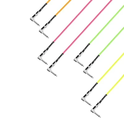Image de Adam Hall Cables 4 STAR IRR 0060 NEO Set Pedalboard Patch Cable of angled Jack TS 0.6 m