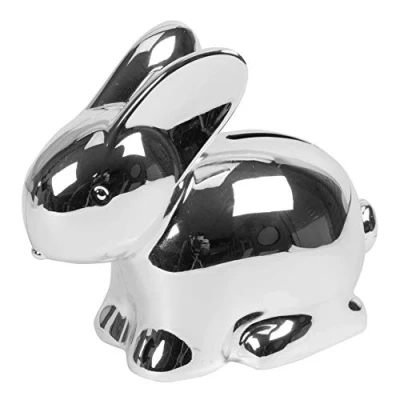 Image de Widdop Bambino Tirelire en forme de lapin plaqué argent dans une boîte cadeau