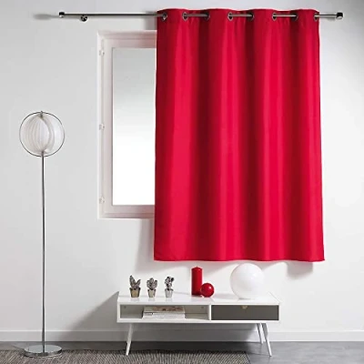 Image de Douceur d&#039;Intérieur 1609133 Rideaux, Polyester, Rouge, 140 x 180 cm