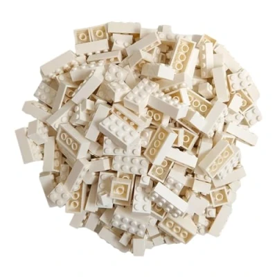Image de Q Bricks Unicolor Basic 713 300 Boîte à Piccolo de pièces, Blanc, Multicolore