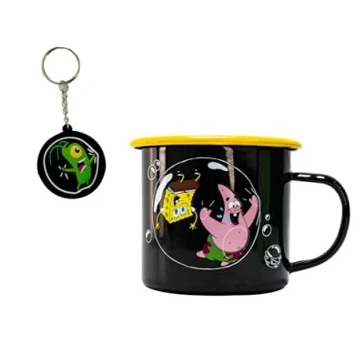 Image de SpongeBob Squarepants Tasse Bob l&#039;éponge avec porte clés, et Patrick des bulles de savon, Offizielle Merch