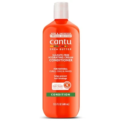 Image de CANTU Revitalisant hydratant au beurre de karité sans sulfate pour cheveux bouclés et texturés Lot 1 (1 x 400 ml), l&#039;emballage peut différer