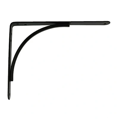 Image de Amig Équerre d&#039;étagère murale Console pour étagère Support en Acier Coleur: Noir Dimensions: 200 x 150 Poids max.: 75 kg