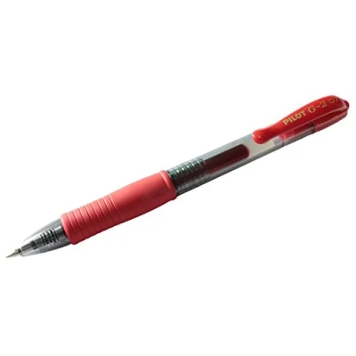 Image de Pilot G 2 Gel Ink Pen Red Medium Point (Box of 12 units)