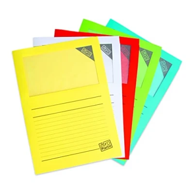 Image de ELCO Boîte de 50 Pochettes Coin Ordo Zéro Plastique 22x31 cm Papier Epaisseur 120g Coloris Assortis