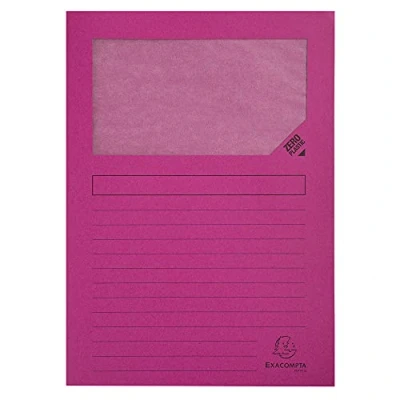 Image de Sous dossier Exacompta Forever Fuchsia Fenêtre transparente A4 (100 Unités) TU transparent