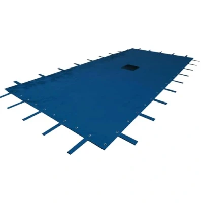 Image de TERRE JARDIN Bache Piscine Hivernage 10,5 x 5,5 m Protection pour Rectangulaire de 10 5 Bâche Résistante 140 g/m², Polyéthylène Œillets Aluminium Plus Pattes d&#039;attache