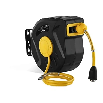 Image de MSW Enrouleur De Tuyau Air Comprimé Dévidoir Pneumatique PRO A 10 (Pivotant sur 180, m + 1 m, Raccord 1/4&quot;, Filet 1/4 NPT/BSPT, PVC)