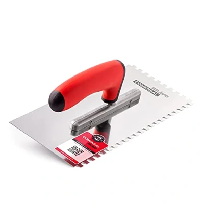 Image de COMENSAL Truelle de Dentée Taloche pour Colle en Acier Inoxydable Crantée Outil Tuile Made in EU Dent 6x6 mm