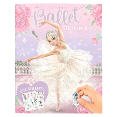 Image de Depesche 13049 TOPModel Stickerworld Ballet Livre 20 Fond illustrées à décorer soi même, y Compris 3 Doubles Pages d&#039;autocollants, Multicolor, TU