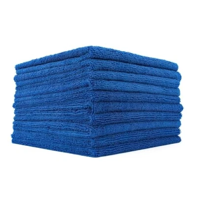 Image de (10 Pack) The Rag Company 16 in. X en. Professional Edgeless 365 G/M² Premium 70/30 Blend microfibre de polissage et auto Serviettes détails