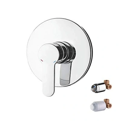Image de Ibergrif M21701A Mitigeur encastré Douche, avec 1 Sorties, Chrome, Argent