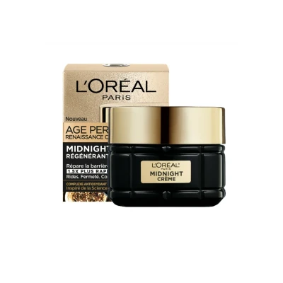 Image de L&#039;Oréal Paris CRÈME Visage ANTIÂGE Midnight AGE Perfect Renaissance Cellulaire Soin de nuit, Femme, Taille: 50 ml, Transparent