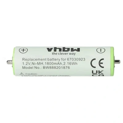 Image de vhbw Batterie Compatible avec Braun 5685, 5723, 5724, 5735, 5736, 5738, 5742, 5743 Rasoir Tondeuse électrique (1800mAh, 1,2V, NiMH)