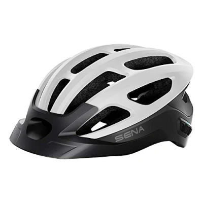 Image de Sena R1 EVO Casque de Vélo Connecté (Matte White, Taille M)