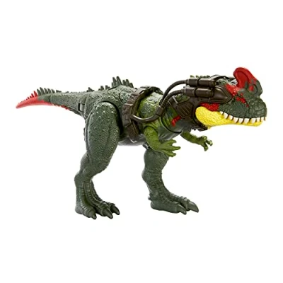 Image de Mattel Jurassic World Figurine articulée Sinotyrannus, Grand Dinosaure avec Mouvement d’Attaque et Dispositif de traçage, Jeu Physique numérique, Jouet Enfant, Dès 3 Ans, HLP25