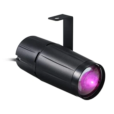 Image de Lixada LED Pinspot lumière, Unique Faisceau de lumière lumières Disco, Appareil d&#039;éclairage pour la fête Noël Home Decoration Bar Club Pub DJ Show Concert/Mood Lights, Rose