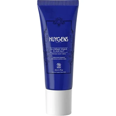 Image de HUYGENS La Crème Visage Élixir Nuit BIO 100% naturelle Riche Apaisante à L&#039;Huile D&#039;Argan, au Collagène et L&#039;Acide Hyaluronique Vegan Made In France 20ml