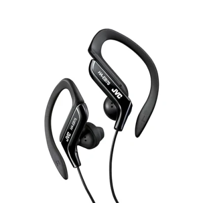 Image de JVC, Ecouteurs Clip Oreille Sport réglable pour Un Ajustement Parfait, HA EB75 BN U (Noir)