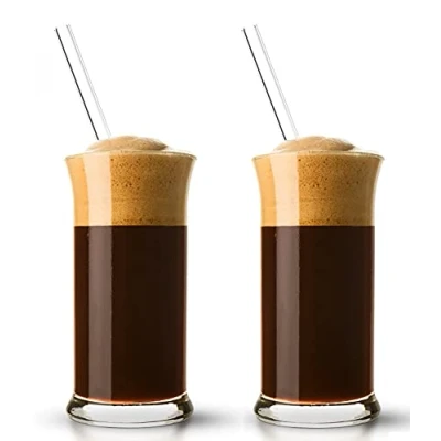 Image de Topkapi Service à café glacé Rimini Verre Transparent 30 cl (300 ML) + Paille en
