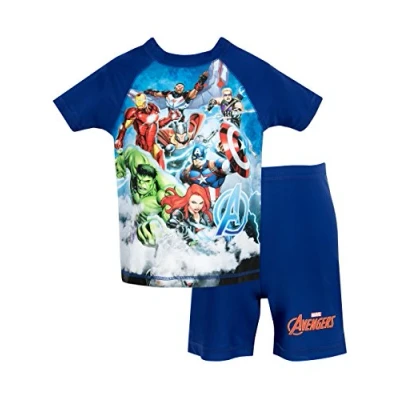 Image de Marvel Maillot de Bain Deux pièces Garçon Avengers Bleu 3 4 Ans