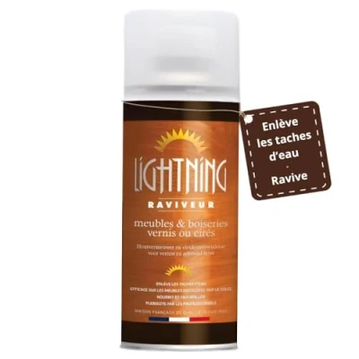 Image de Raviveur Rénovateur Universel meubles et bois 400ML Nettoyant Sol verni ou ciré LIGHTNING (Flacon)