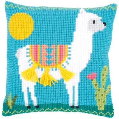 Image de Kit coussin au point de croix Lama