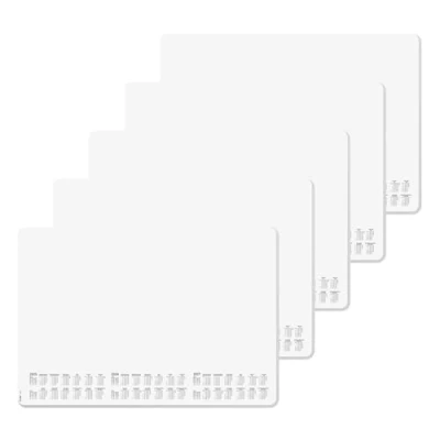 Image de SIGEL HO301 Lot de 5 sous mains en papier, et coins arrondis, calendriers sur 3 ans semainier, design dotted, A2 (59.5 x 41 cm), blanc gris, 30 feuilles
