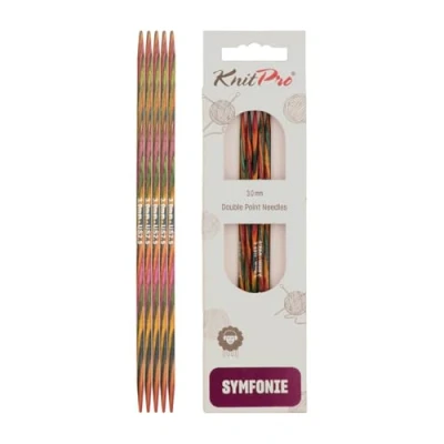 Image de KnitPro KP20129 Symphonie Aiguille Double Pointe Bois Multicolore 47,5 x 1,6 5 cm