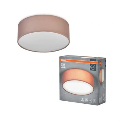 Image de OSRAM Plafonnier ORBIS PARIS 300mm, marron, culot E27, peut être équipé d&#039;une ampoule connectée, de haute qualité, design moderne, avec abat jour en tissu, adapté à un usage intérieur, rond, IP20