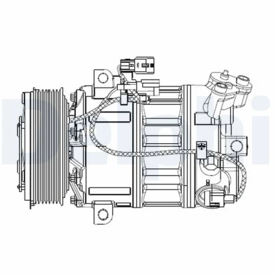 Image de DELPHI CS20477 compresseur De Climatisation DCS17 PAG 46 avec huile RENAULT: Laguna 3 Grandtour, 3, III Coupe