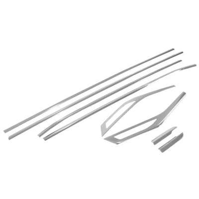 Image de OMAC Lot de 8 moulures fenêtre compatibles avec Renault Captur 2020 2024 en acier inoxydable chromé