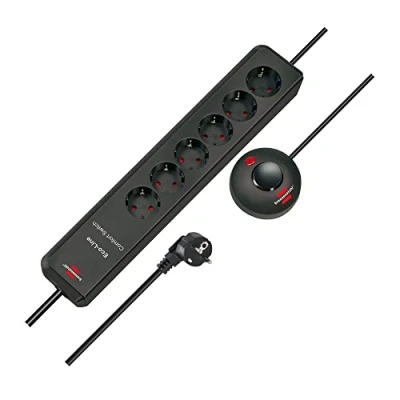 Image de Brennenstuhl 1159450616 Base múltiple Eco Line Comfort Switch Con interruptor de Mano/Pie Multicolore