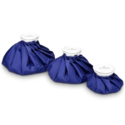 Image de Navaris Set 3x poche de glace Sac chaleur et froid réutilisable Vessie 3 tailles bleu