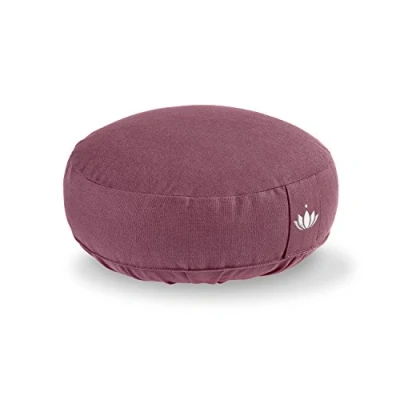 Image de Lotuscrafts Meditation Cushion Lotus Height 10 cm Spelt Filling Washable Cover Organic Cotton Floor for Yoga Pillow GOTS Certified