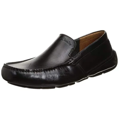 Image de Clarks Homme Markman Plain Mocassin, Cuir Noir, 41 EU
