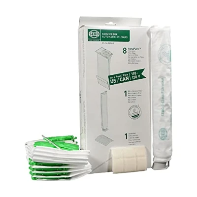 Image de SEBO 5828ER Boîte de service pour aspirateurs X1 à X5 avec 8 sacs filtrants, filtre d&#039;échappement, microfiltre électrostatique et bande d&#039;étanchéité, vert