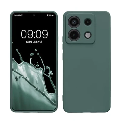 Image de kwmobile Housse Compatible avec Xiaomi Redmi Note 13 Pro 5G / Poco X6 Coque de téléphone en TPU Protection Appareil Photo Bleu Vert