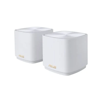 Image de ASUS ZenWiFi XD4 Plus Blanc Pack de 2 Système Wi FI 6 AX Mesh, Double Bande (2,4 GHz / 5GHz), 1800 Mbit/s, 400m2, AiProtection avec TrendMicro à Vie, Ports WAN/LAN