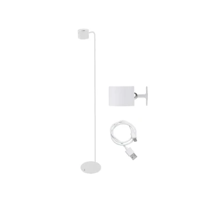 Image de beper P201UTP305 Lumì lampe rechargeable, Lampadaire et de table, Hauteur réglable, Accessoire mural, Câble USB inclus, Interrupteur tactile, Blanc