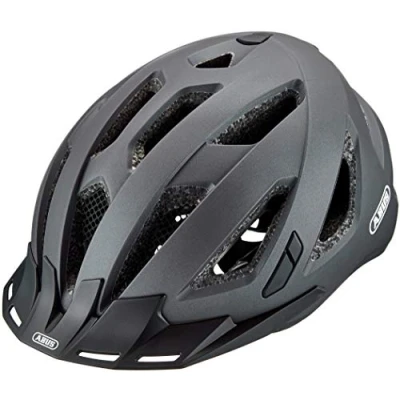 Image de ABUS casque de ville Urban I 3.0 vélo avec feu arrière, visière et fermeture magnétique pour hommes femmes