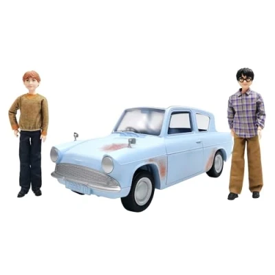 Image de Mattel Harry Potter Coffret L’Aventure en Voiture Volante de et Ron, avec Ford Anglia, Poupées Ron Weasley, à collectionner, Jouet Enfant, Dès 6 ans, HHX03
